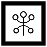 Trends International Gallery Pops Naruto Shippuden - Arte de pared con símbolo del clan Sarutobi, versión enmarcada en negro, 12 x 12 pulgadas