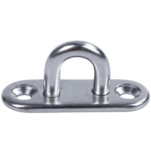 Crochet à oeillet oblong 5mm inox 304 pour support mural et anneau d'ancrage de suspension