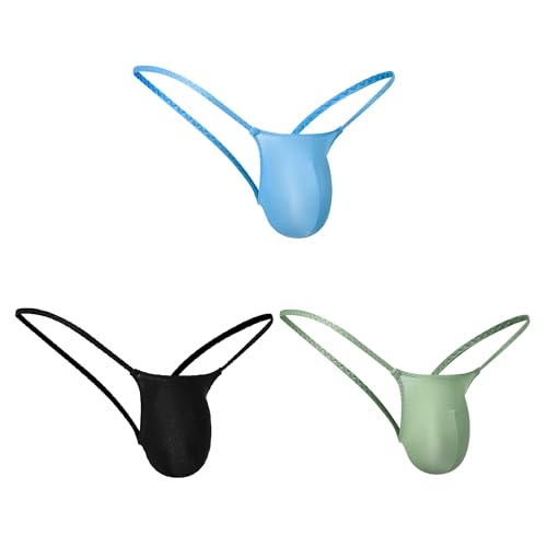 Men's Backless Thong V Back Sissies Tiny Thong Low Rise Sexy Underwear
