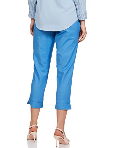 Image of BIBA WOMEN SOLID NARROW BOTTOM WEAR(BOTTOM W14918 PARISIAN BLUE M)