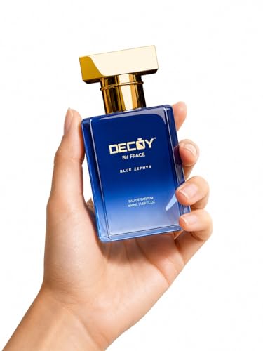 Image of Decoy Luxury Blue Zephyr EDP Perfume for Men | Fresh Aquatic Citrus Eau De Parfum | Grapefruit & Patchouli Fragrance for Gym, Office & Daily Wear | Premium Cool Scent | Travel Friendly Perfume Spray | 50ML (Blue Zephyr)