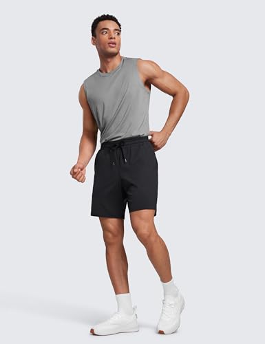 CRZ YOGA Cloud Jersey Mens Lounge Lightweight Sweat Shorts - 7'' Soft Breathable for Casual Workout with Pockets3