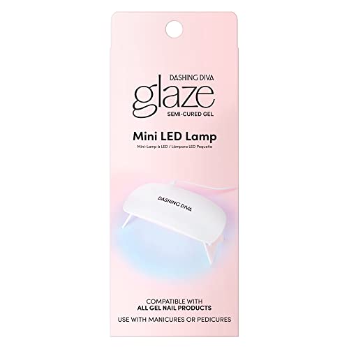 Dashing Diva Mini LED Gel Nail Lamp - Compact and Portable Light for Curing Semicured Nails & All Gel Products - Universal USB LED Lamp Includes USB Cord