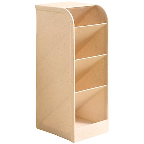 Plus Nao(プラスナオ) ペン立て ペンケース ペンホルダー 鉛筆立て 文房具入れ 机上収納 斜め 大容量 多段式 整理整頓 - 大×ベージュ