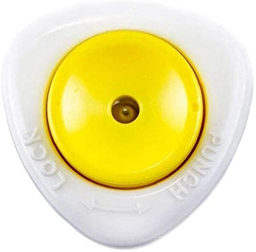 Egg Punch Egg Piercer Egg Hole Puncher Pricker Kitchen Tool Semi-automatic with Lock White Yellow Kitchen Restaurant and Bar Supplies