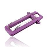 Jwthee Rechteckige Strickwebstühle, Kunststoff-Webstuhl-Set, verstellbares Strickwebstuhl-Set, Bastel-Strickbrett, Schal, Strickwebstuhl-Set für Socken