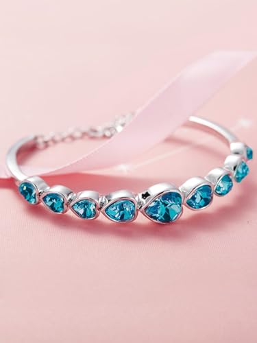 Yellow Chimes Bracelet for Women and Girls A5 High Grade Crystal Bracelets for women | SIlver Toned Valentine Special Heart Bracelet | Birthday Gift For girls and women Anniversary Gift for Wife