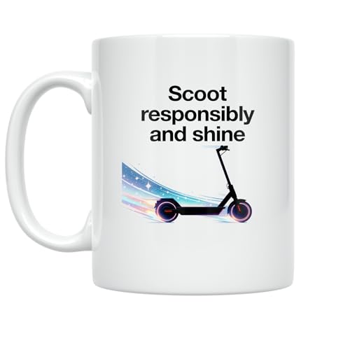 Urban Mobility Coffee Mug - Scoot Responsibly and Shine -