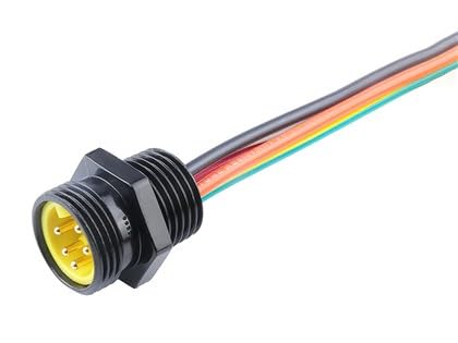 Woodhead/Molex, 1300130512, Mini-Change A-Size Receptacle 5 Position Male Straight 16 AWG PVC 2m (12 Item/s)