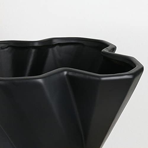 Vase en céramique géométrique blanc, décoration de maison moderne - 4