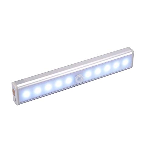 Hyuhome Motion Sensor LED Night Light 10 LEDs Placard sans Fil Éclairage Table Armoire Lampe Bibliothèque,1PCS Cover