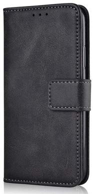 Image of Perkie Matte Finish Vintage Wallet Case for Motorola Moto G54 5G PU Leather Flip Case Kick Stand with Magnetic Closure Flip Cover for Motorola Moto G54 5G (Black)