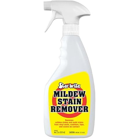 STAR BRITE Liquid Mold & Mildew Stain Remover + Cleaner – Removes Stains on Contact - 22 OZ (085616SS), Wood Cover