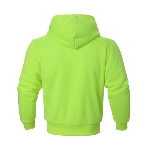 Image of LeeHanTon Sherpa Lined Hoodies for Men Heavyweight Full Zip Up Sweatshirt Thick Fleece Winter Warm Work Jackets Plus Size