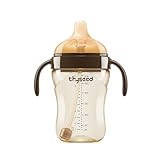 Thyseed Infant Spill Proof Weighted Straw Sippy Cups with Handles and Lids Breastfed Baby First Soft Spout Top Training Water Cup Toddler Boy Girl No Leak Transitioning Bedtime Milk Bottles 6 Months+