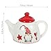 Gadpiparty Christmas Gnome Teapot Christmas Teapot Porcelain Coffee Pot Water Kettle for Hot Drinks Tea Coffee Hot Chocolate Milk