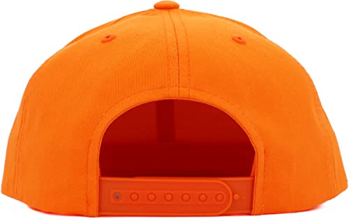 Image of KBETHOS Classic Snapback Hat Blank Cap Underbrim Cotton Wool Blend Flat Visor Adjustable Unisex