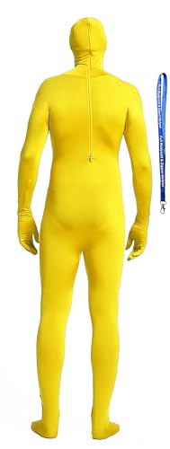 Image of Full Bodysuit Include Zipper Helper Unisex Spandex Stretch Adult Costume Zentai Disappearing Man Body Suit