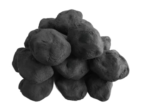 The Stove Wizard Gas Fire Replacement Coals Cast Coals for Live Flame Fires Pack of 14