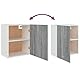 vidaXL Hängeschrank, Wandschrank für Küche, Küchenschrank Wandmontage mit viel Stauraum, Schwebeschrank Schrank Küchenmöbel, Grau Sonoma Holzwerkstoff