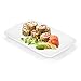 Foraineam 8 Pieces Rectangular Plates 8 Inch Porcelain Platters, Dessert, Appetizer, Salad Plates White Serving Trays