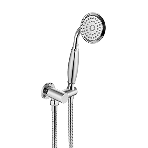 Heyalan Polish Chrome Hand Held Showerhead Sprayer with Holder Handheld