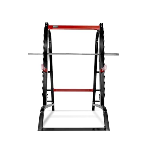 BodyMax 680C Linear Smith Machine, Black/Red, 200kg Weight Capacity, 158x199x209 cm - Image 4