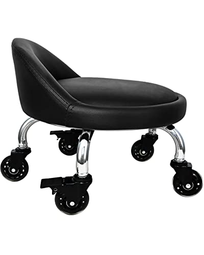 Vapaa taide Banco Giratório com Encosto 450 Libras, Capacidade de Alto Peso, Assento de Rolo de Cour