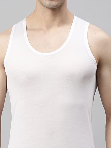 Image of Lux Cozi Men's Pack of 3 White Cotton Vest