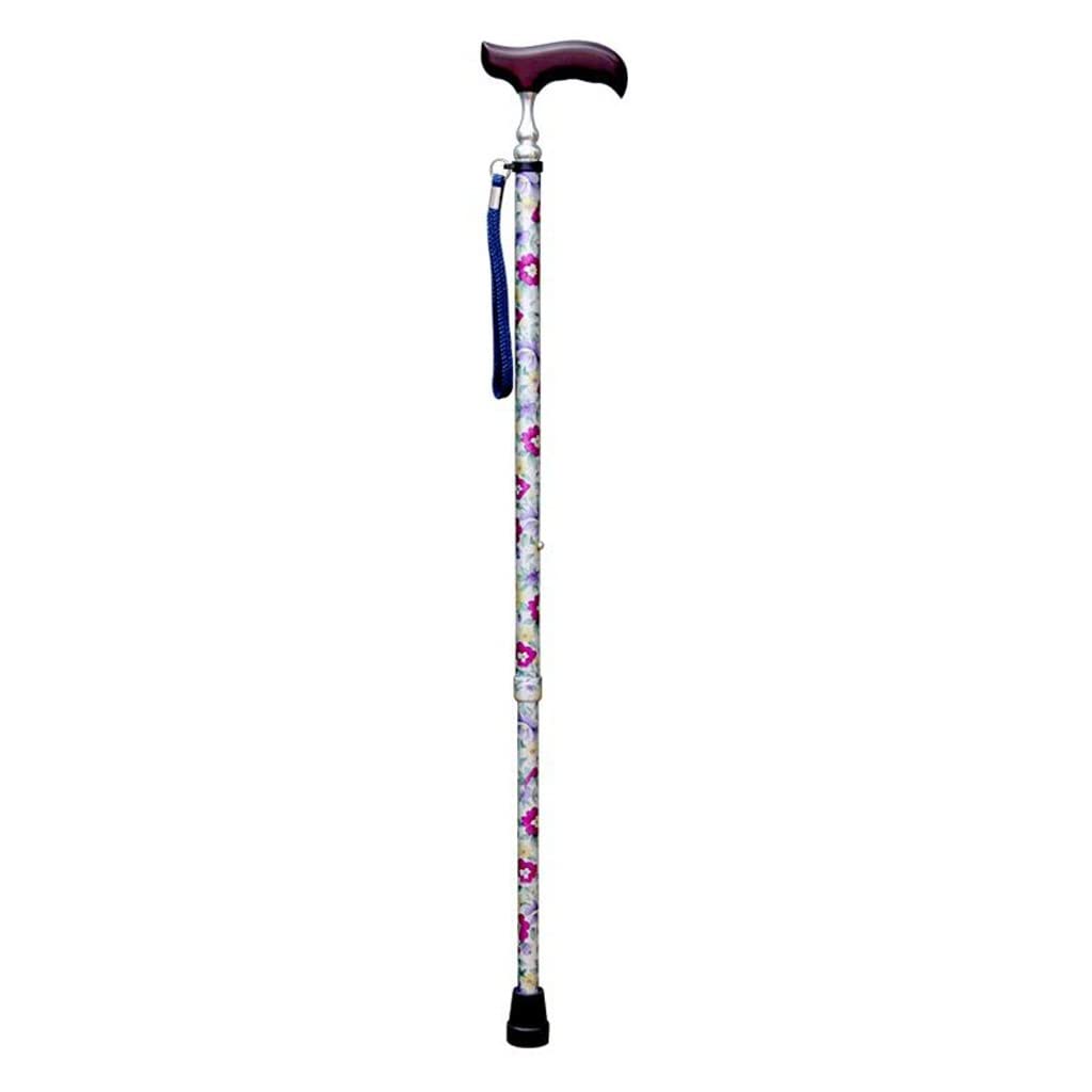 GCX- Muletas for Ancianos Muletas de Cuatro Patas talladas en Madera envueltas en Colores Elegantes Bastón de aleación de Aluminio for Ancianos Bastón de Cuatro Puntas Firma (Color : D)