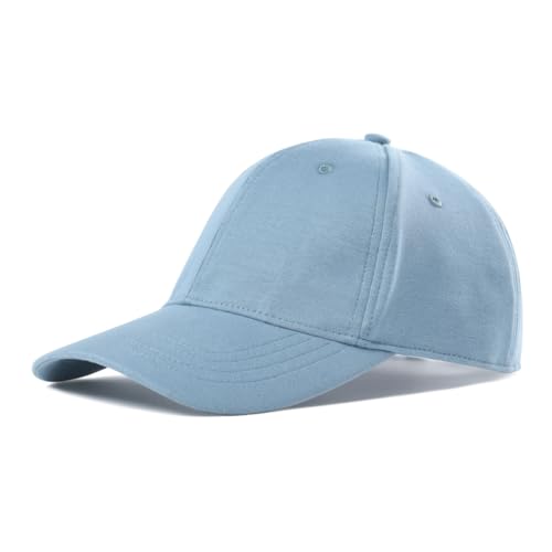 STARANCE Unisex Cotton Baseball Cap Adjustable Snapback All Season Sun Cap (Light Blue)