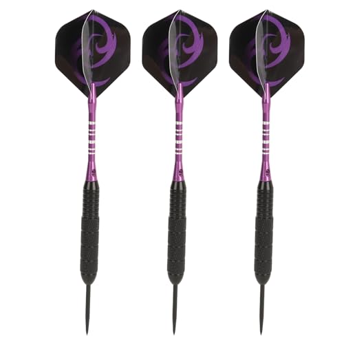 Jauarta Steel Tip Darts Set Point Metal Tip Anti Slip Light Weight Flight Professional Darts for Dartboard Home Bar ()