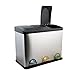 Organize It All 3 Compartment Step-On 45 Liter Recycling Trash Can, Stainless Steel, silver, black