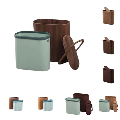 LightRise�X�C���O�W�t���ؐ��S�~�� 4L��e�� ���R�ؖڒ��o�X�P�b�g�f�U�C�� ���r���O �o�X���[�� �g�C�����p ���S���\�� (�E�H�[���i�b�g�ނ̃t���b�v�g�b�v�ƃv���X�`�b�N���̃C���i�[�o�P�c,33×15×34cm)