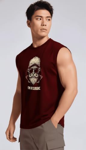 Image of JUARI BE A GENTLEMAN Men's Sleeveless Tank Top Premium Cotton Blend Muscle Fit Gym Vest | Casual Summer Shirt | Breathable & Lightweight Fitness Wear for Gym, Running & Daily Use