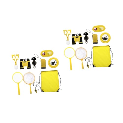 JOINPAYA 2 Juegos Observación De Insectos Visor De Juguete Visor De Ciencia Juguete Visor De Exploración Observador Lupa Herramientas De Exploración Aire Libre Yellow El Plastico