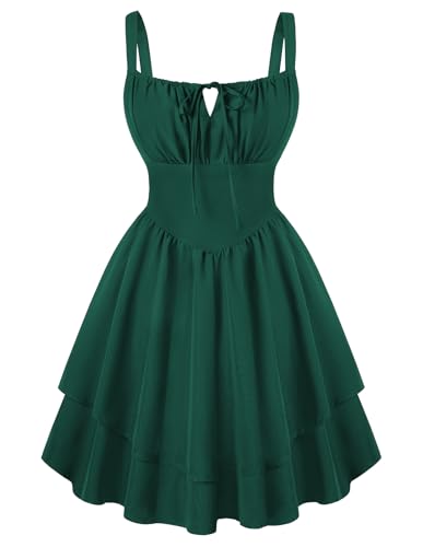 Image of Scarlet Darkness Corset Mini Dress for Women Teens 2026 Summer Ruffle Sundress Graduation Homecoming Dresses