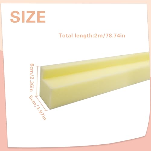 Bett Matratzenfüller Bettlückenfüller für Spalt 4 cm Langes Keil Schlafkissen weicher Langer Bett Lückenfüller für Einzelbett Doppelbett Gelb 2m