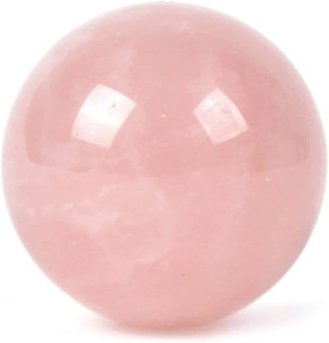 Justinstones Bola energética natural de cuarzo rosa de 0.787 pulgadas (0.787 in), piedra preciosa curativa de cristal energético, colección de