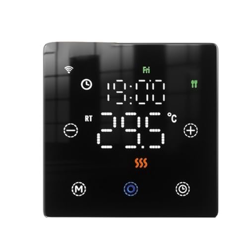 Vibsky Proammable - Termostato inteligente para caldera de gas, compatible con Tuya y Alexa, para interruptor de control de temperatura habilitado para Zigbee, 86 x 86 mm, eficiencia energética