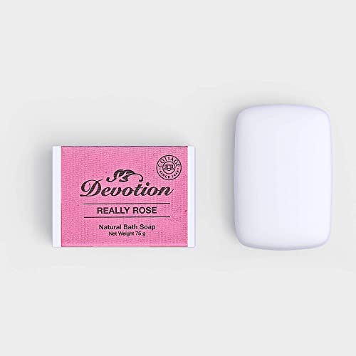 Image of Devotion | REALLY ROSE Natural Bath Soap | Pack of 6 | 75g | Natural, Moisturizing & Nourishing for Soft Skin