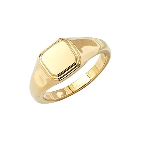 Amazon Essentials 14K Gold Plated Square Signet Ring Cover