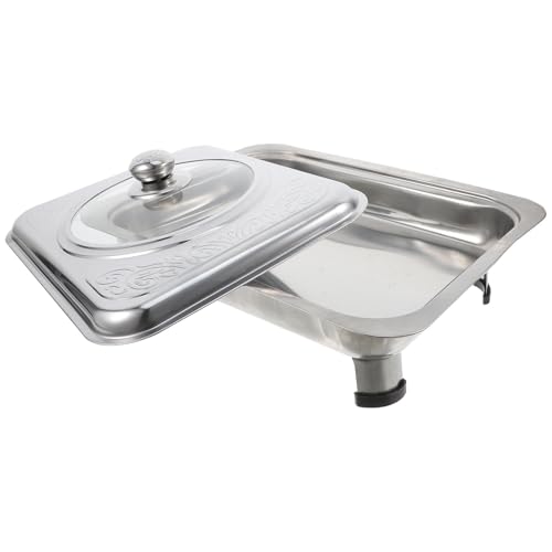 Bandeja Rectangular para Buffet Acero Inoxidable Tapa Catering