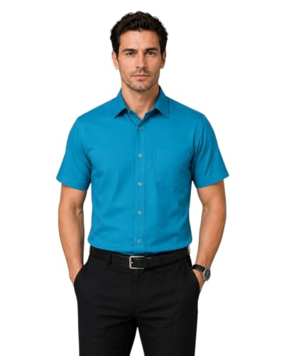 Image of Appel Touch Men's Cotton Blend Formal Shirt Half Sleeves