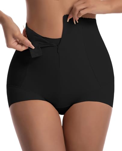 Culotte gainante avec crochet et fermeture éclair pour femme FEOYA