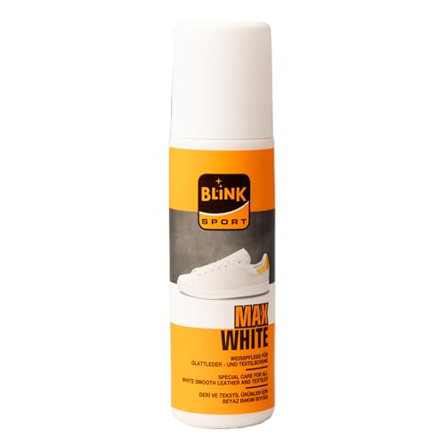 BLINK SPORT Max White, 75 ml – Flüssiges Schuhweiß zur Schuhreinigung und Schuhpflege für Weiße Schuhe, Weiße Sneaker und Weiße Sohlen. Farbe: Weiß. BLINK SPORT Max White, 75 ml – Flüssiges Schuhweiß zur Schuhreinigung und Schuhpflege für Weiße Schuhe, Weiße Sneaker und Weiße Sohlen. Farbe: Weiß.