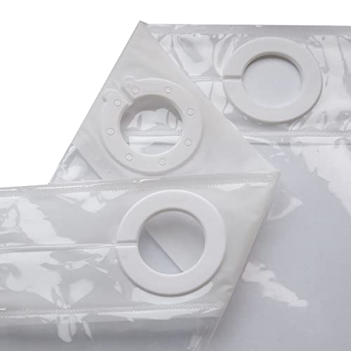YISURE No Hook Needed Extra Long 72x96 Shower Curtain Liner, Clear PEVA Plastic Waterproof Bathroom Curtain Transparent Shower Liner by YISURE - Image 7