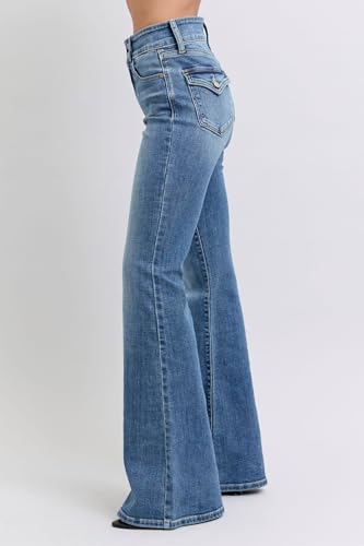 Judy Blue High-Waisted Flare Jeans with Tint – Classic, Comfortable, and Stylish Denim - 826302