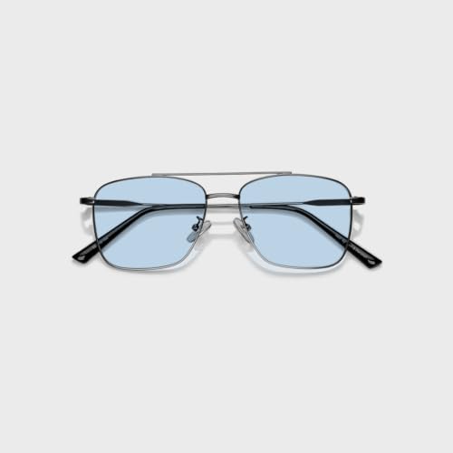 Image of SAM AND MARSHALL VEIN Sunglass I 400% UV Protection I Metal Sunglass I Square Sunglass I Double Bar I Unisex