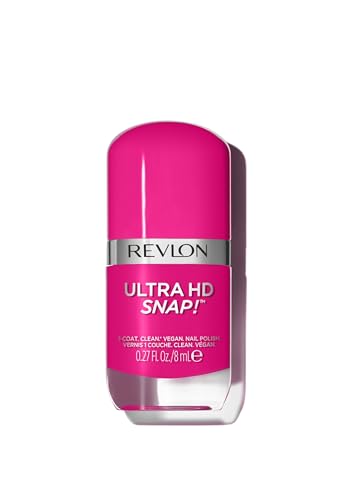 Revlon Ultra HDSnap, Vernis à Ongles, Vegan, Soin des Ongles Naturel, Manucure Sèchage Rapide, Pinceau Ongles Formule Intense, Brillante et Fortifiante - 8ml